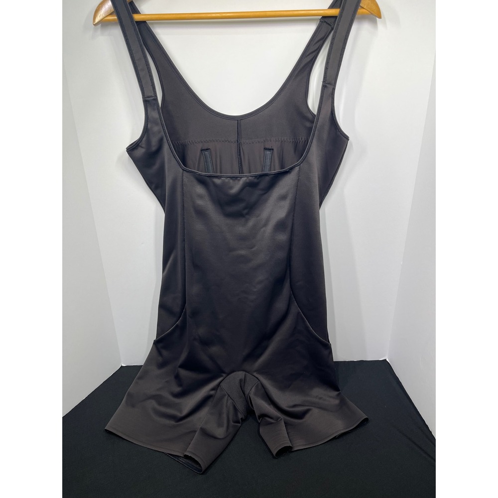 Miraclesuit Black Open Bust Mid-Thigh Bodysuit Shapewear 2912 Plus Size 3X